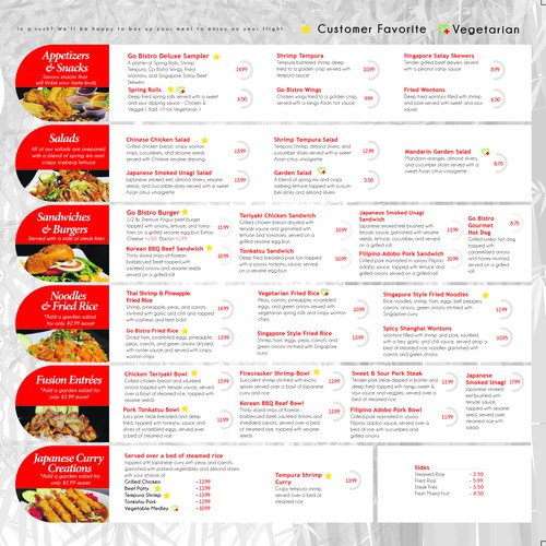 Go Bistro Menu