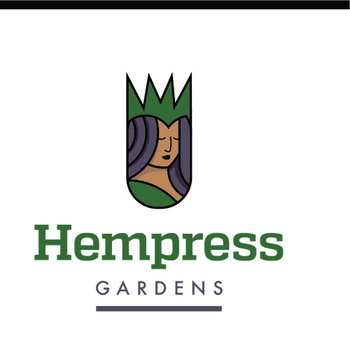 Hempress Gardens logo design