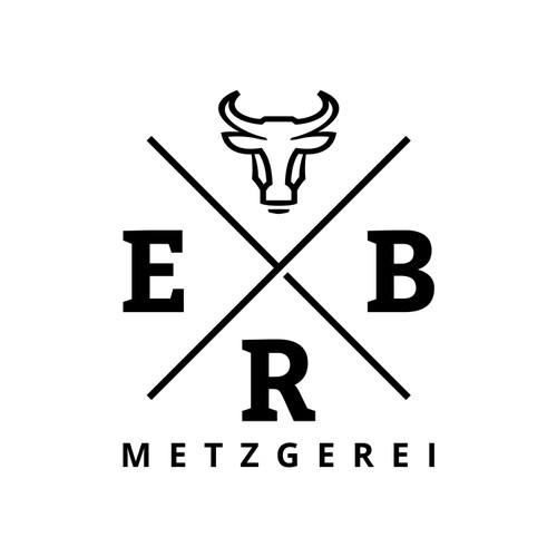 Professional logo for ERB - German butcher shop