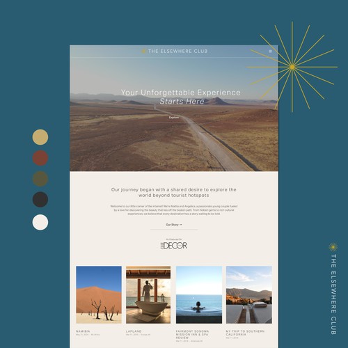 Travel Blog Website Design and Styling —The Elsewhere Club