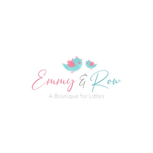 Watercolor logo design for children’s boutique