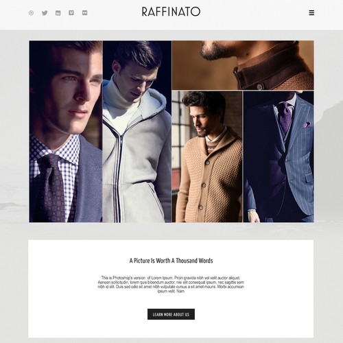 High End Mens Clothing Store needs an elegantly taylored site.