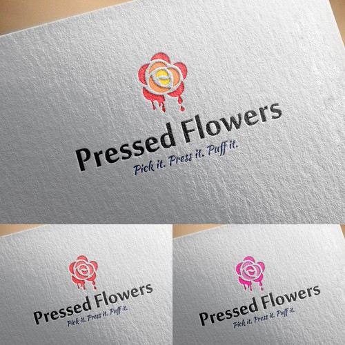 logo for pressed flowers