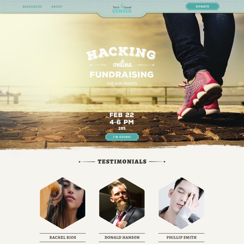 Retro style website for company organizing technology education events