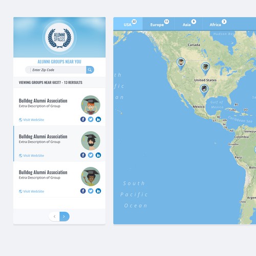 Alumni Spaces Interactive Map