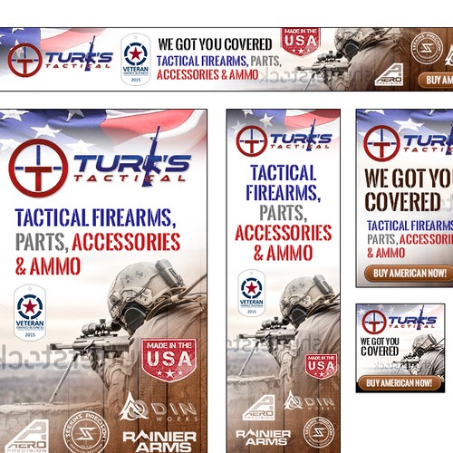 Web Advertising Banners for Tactical Firearms Retailer
