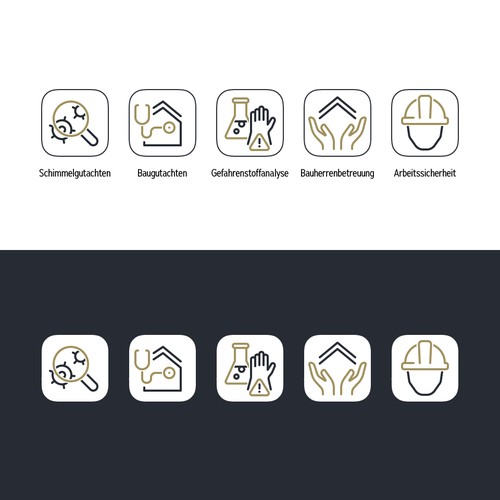Icon Design for "Sachverständigen Webseite"