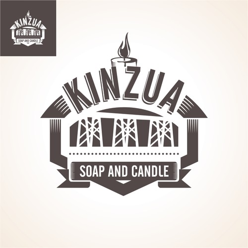 Design a rustic and primitve logo for candle and soap company