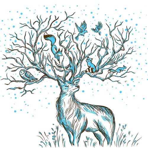 Winter Deer of Life 