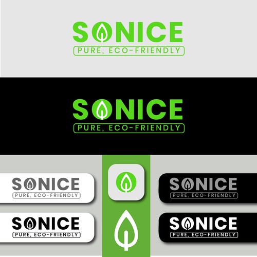SONICE - Fresh & Sustainable Eco-Friendly Brand Logo