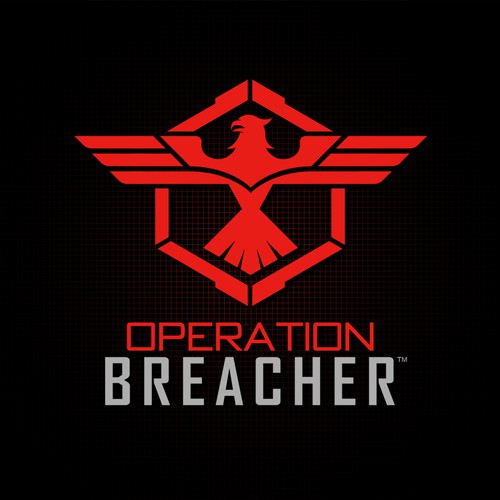 Create a strong powerful Military design for Operation Breacher