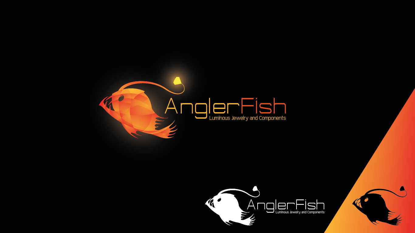 Hi-tech/edgy/elegant LOGO for "AnglerFish luminous jewelry & components" - private contest