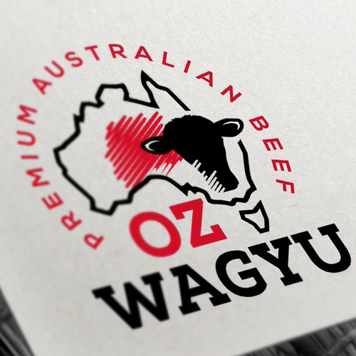Modern logo for a Wagyu Beef farming business