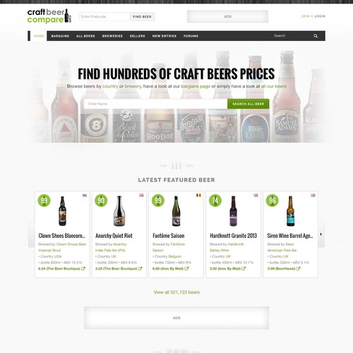 Craft Beer Compare Website