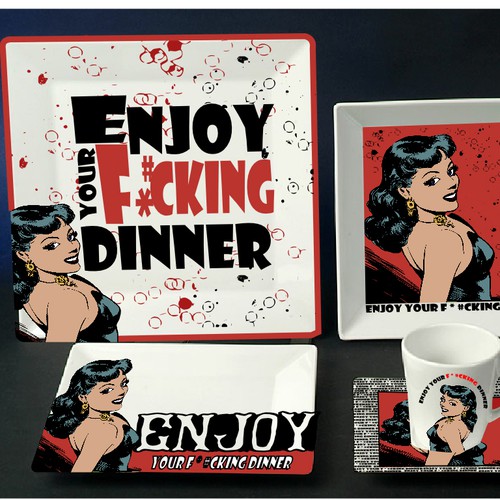 Rude Humor Dinner Set