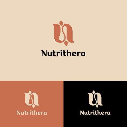 Nutrithera minimal logo design