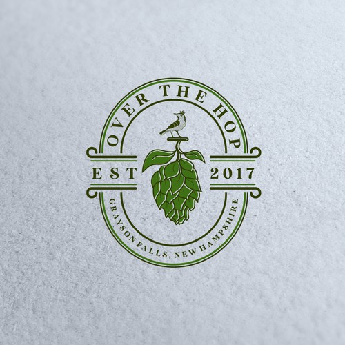 bold logo concept for over the hop