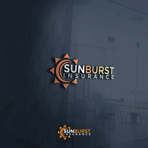 creative logo design for sunburst
