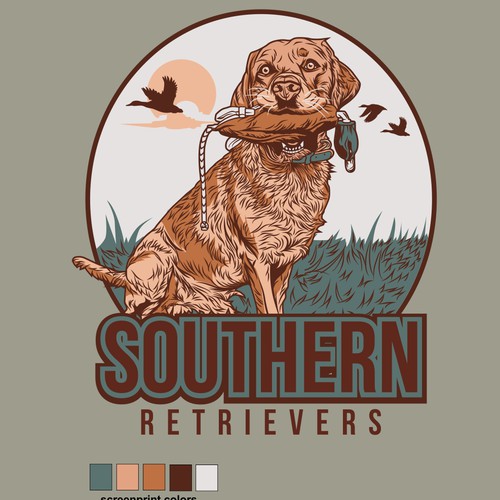 Vector Illustration tshirt design for SOUTHERN RETRIEVERS 