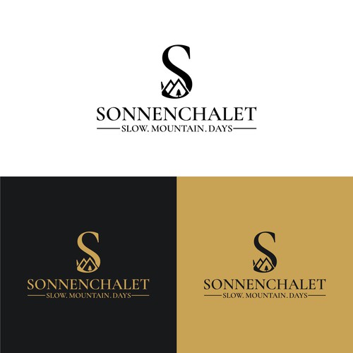 Sonnenchalet Mountain Logo Design | Luxury Chalet & Nature Resort Branding