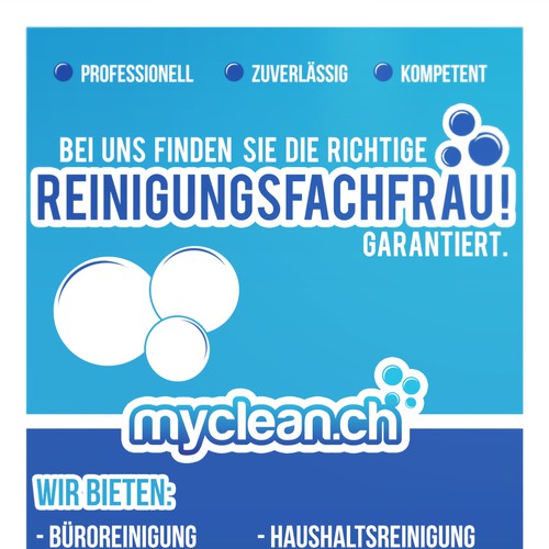 Flyer for cleaning service "myclean.ch"