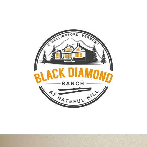 Ski lodge logo design