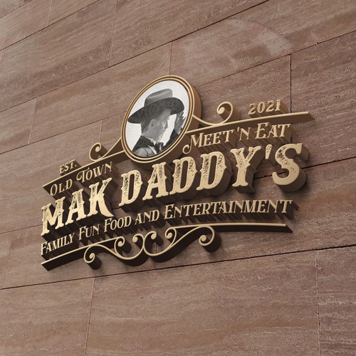 Western style logo design for an entertainment center