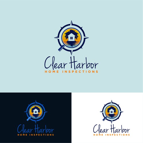 Logo with nautical touch for Clear Harbor Home Inspections