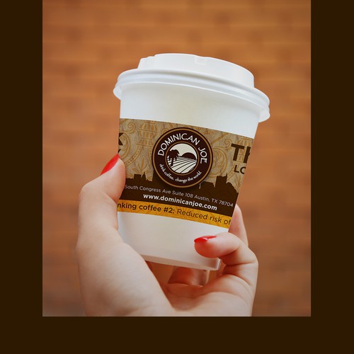 Coffee Sleeve Design for Dominican Joe Coffee