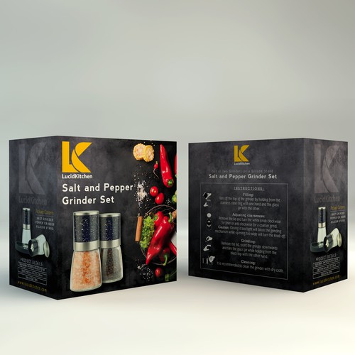 Minimalistic Product Package For Salt and Pepper.