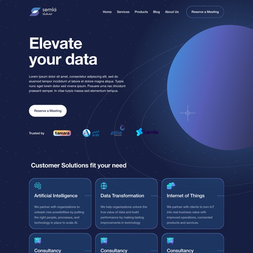 AI/Machine Learning Development Company Homepage Design