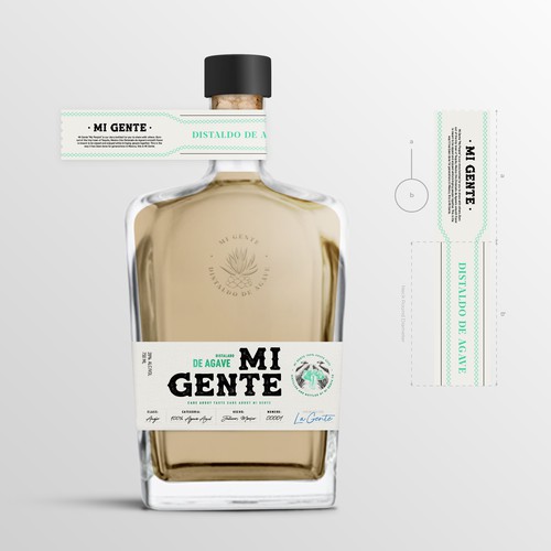 Mi Gente Tequila label Design