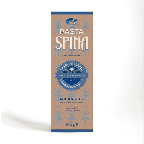 Package design for a pasta brand.