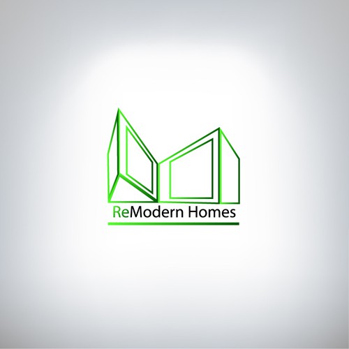 Create a mid-century modern home renovation logo