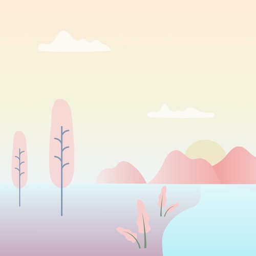 Landing page pastel background illustration