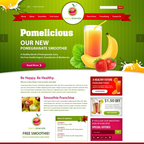 New Website for Smoothie Franchise