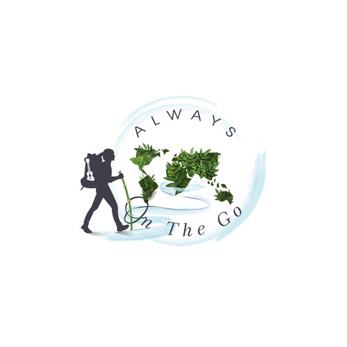 Illustrative, hand drawn and delicate logo for travel blog 🌏