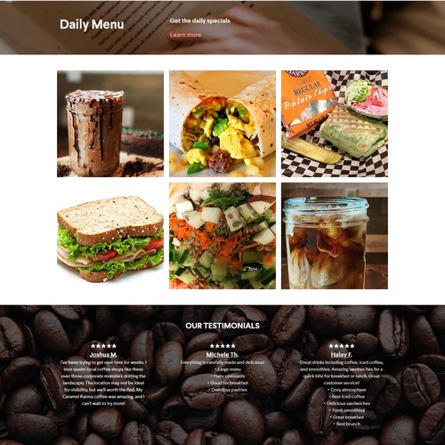 WEBSITE DESIGN FOR COFFEE SHOP - SPRESSOS