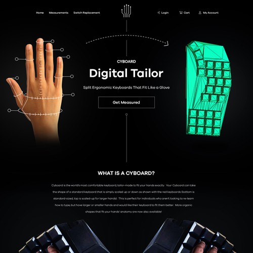 Custom Keyboard Landing Page
