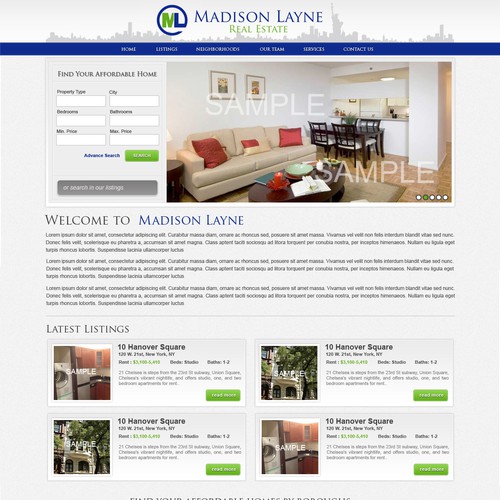 New website design wanted for Madison Layne