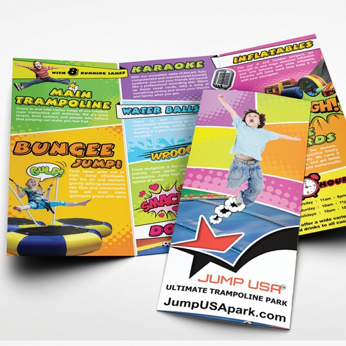 Trifold Brochure Trampoline Park