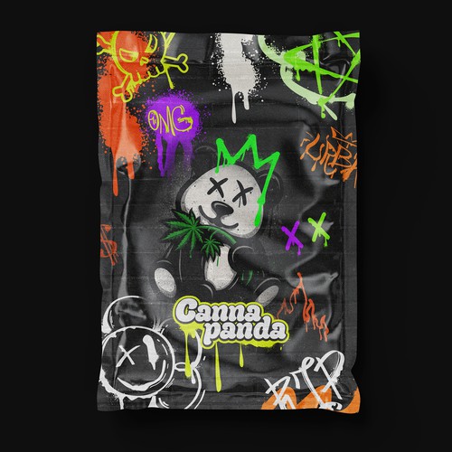Canna Panda Mylar Bag