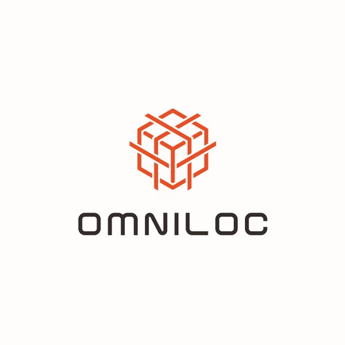 Interlaced logo for three-dimensional woven fabric company: Omniloc