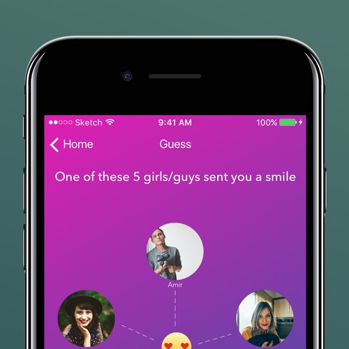 Fun and creative design for a dating app