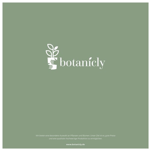 Logokonzept für einen Online-Pflanzen- und Blumenversand
