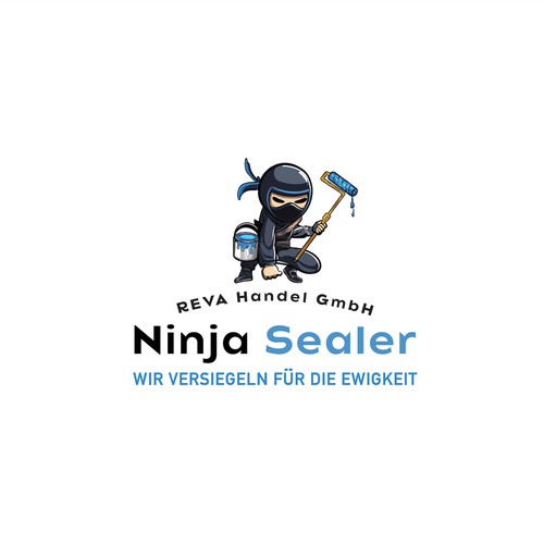 Ninja Fighter with a Paint Roller on a Pole - Said to be the best sealer for floor sealers.