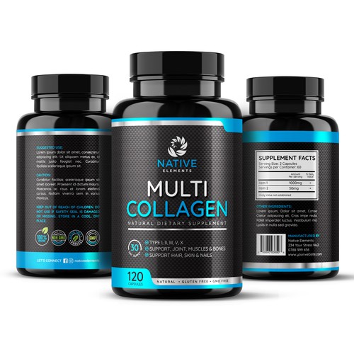 Multi Collagen Label Design