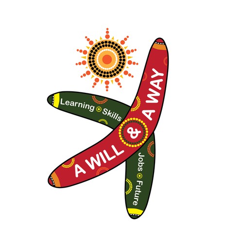 Create an Indigenous Australian symbol that illustrates a solid future for high school students