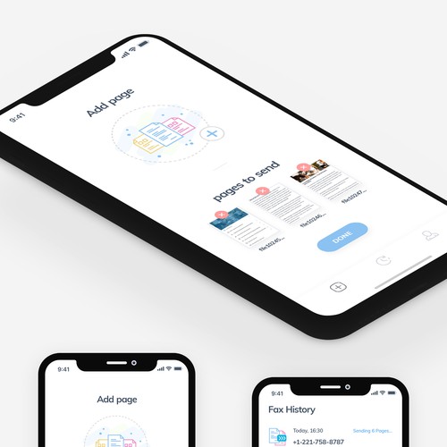UI Design Concept For Fax Sending