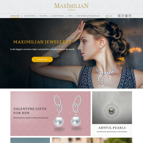 Creating Web Page for Maximilian Jewellery Website!